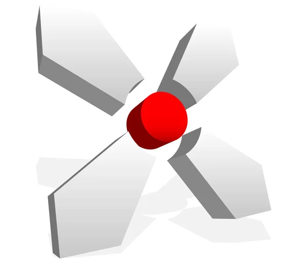 Rotes Zeichen Form Buchstabe Fadenkreuz Zielmarke Absehen Konzept Symbol Aktienvektorillustration — Stockvektor