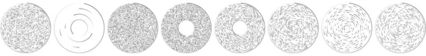 Éléments Vectoriels Radiaux Circulaires Rayonnants Concentriques Illustration Vectorielle Stock Graphiques — Image vectorielle