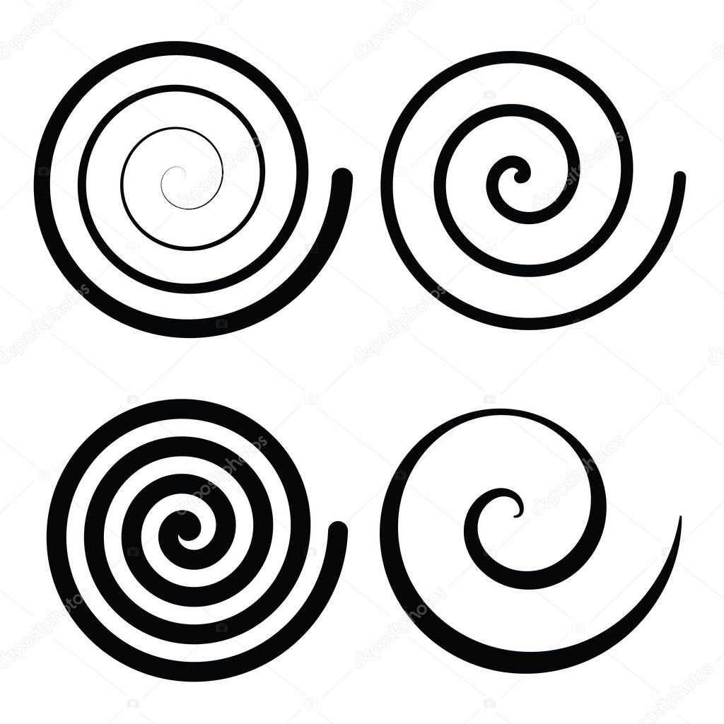 Archimedean spiral. Swirl, twirl, whirl design element - stock vector illustration, clip-art graphics