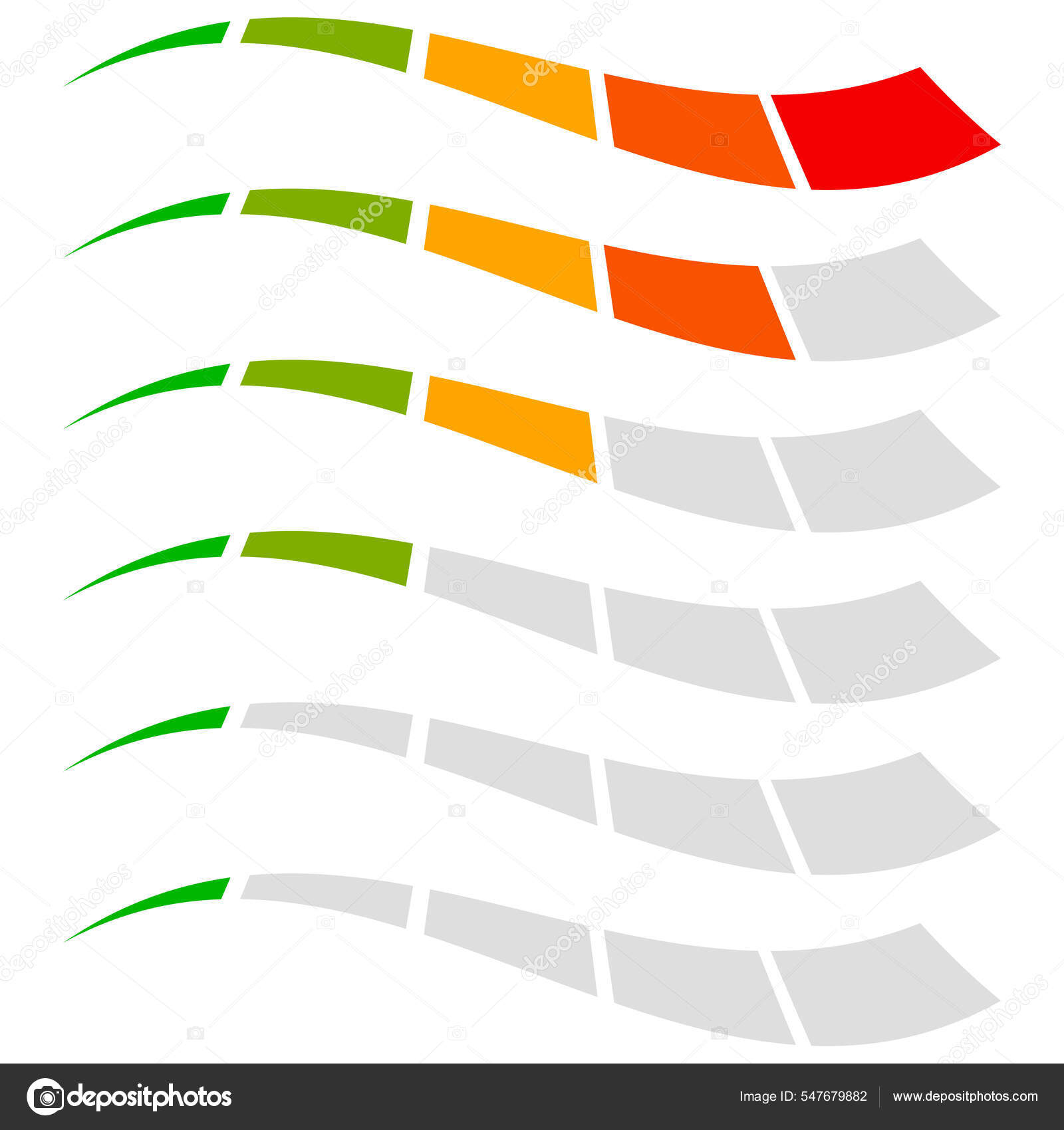Level Progress Bar Indicator Low High Progression Guage Meter Scale ...