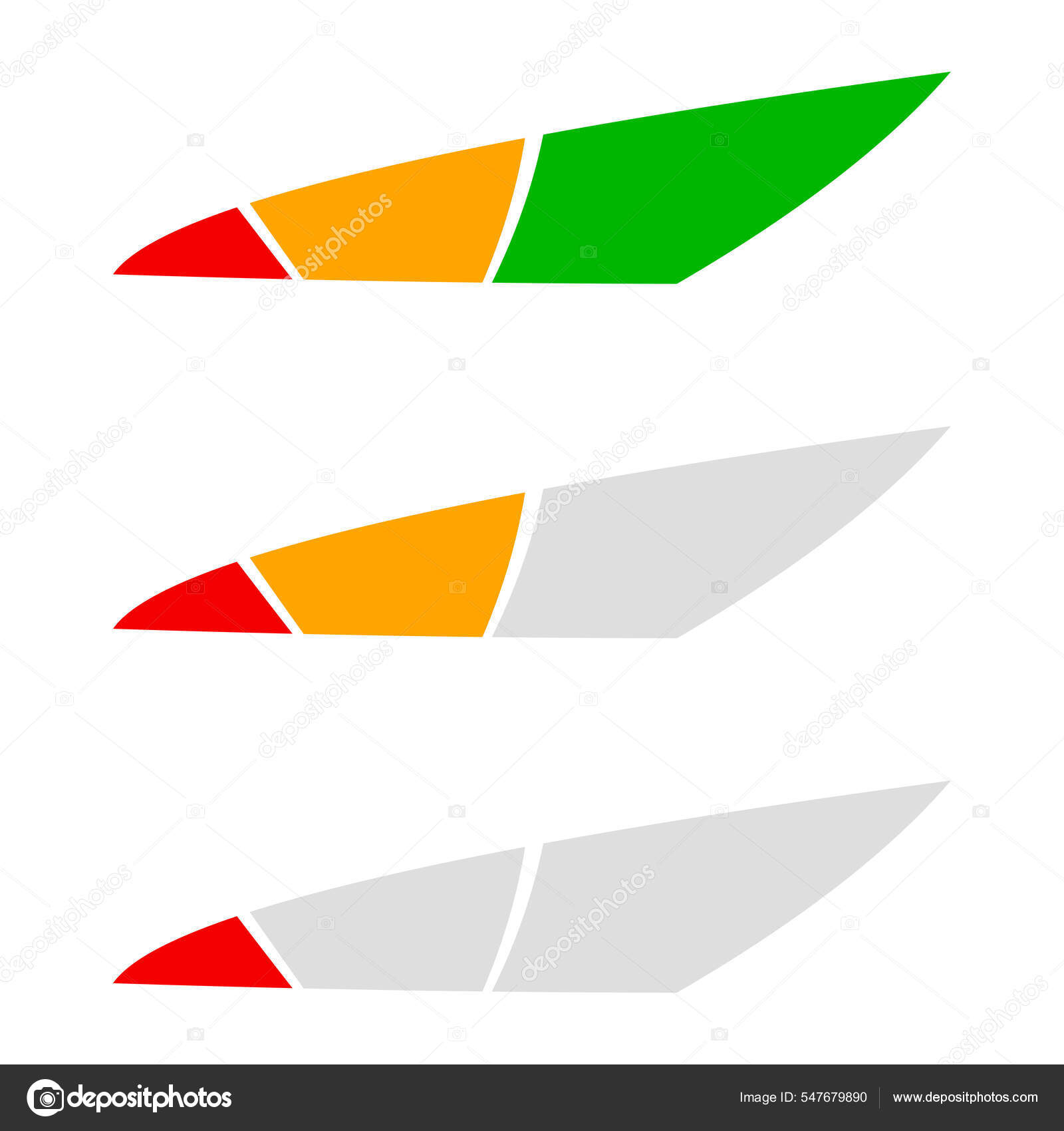 Level Progress Bar Indicator Low High Progression Guage Meter Scale ...