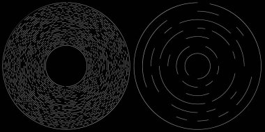 Radikal, dairesel, eşmerkezli çizgiler vektör elementi - stok vektör illüstrasyonu, klip- sanat grafikleri