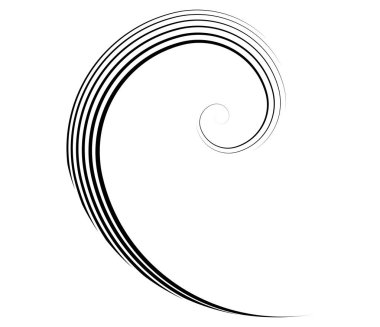 Spiral, girdap, girdap ve girdap soyut vektör tasarım elementi - stok vektör illüstrasyonu, klip- sanat grafikleri