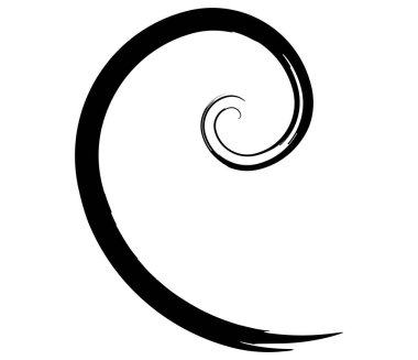 Spiral, girdap, girdap ve girdap soyut vektör tasarım elementi - stok vektör illüstrasyonu, klip- sanat grafikleri