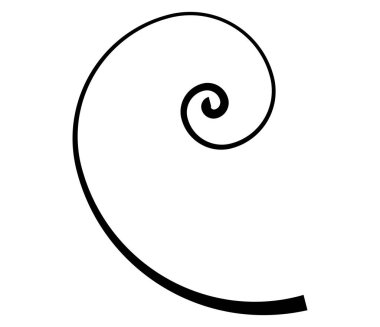 Spiral, girdap, girdap ve girdap soyut vektör tasarım elementi - stok vektör illüstrasyonu, klip- sanat grafikleri