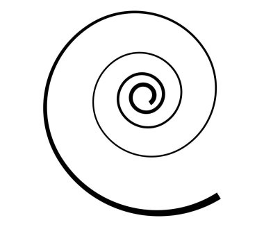 Spiral, girdap, girdap ve girdap soyut vektör tasarım elementi - stok vektör illüstrasyonu, klip- sanat grafikleri