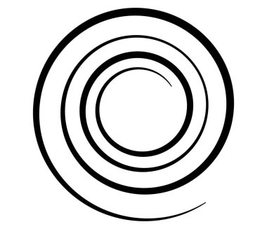 Spiral, girdap, girdap ve girdap soyut vektör tasarım elementi - stok vektör illüstrasyonu, klip- sanat grafikleri