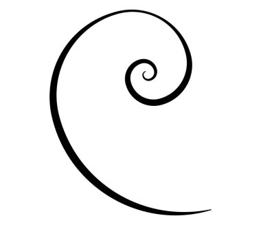 Spiral, girdap, girdap ve girdap soyut vektör tasarım elementi - stok vektör illüstrasyonu, klip- sanat grafikleri