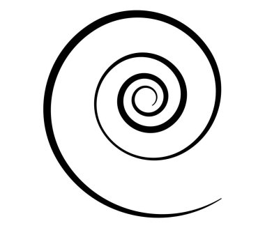 Spiral, girdap, girdap ve girdap soyut vektör tasarım elementi - stok vektör illüstrasyonu, klip- sanat grafikleri