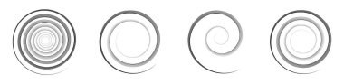 Spiral, girdap, girdap ve girdap soyut vektör tasarım elementi - stok vektör illüstrasyonu, klip- sanat grafikleri