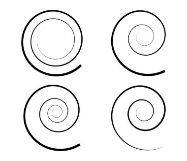 Spiral, girdap, girdap ve girdap soyut vektör tasarım elementi - stok vektör illüstrasyonu, klip- sanat grafikleri