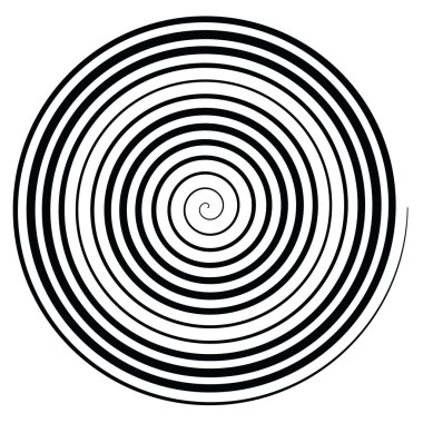 Arşimet spirali. Girdaplar, girdaplar, girdap tasarımı ögesi - stok vektör illüstrasyonu, klip sanatları grafikleri