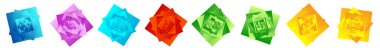 Rastgele gölgelendirilmiş, gradyan doldurma ile Geometrik kare tasarım şekli - stok vektör çizimi, klip- art grafikleri