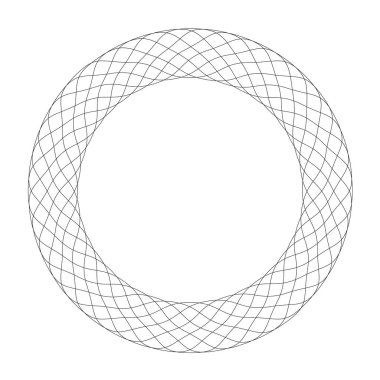Geometrik dairesel soyut motif, simge, sembol. Radikal, yayılan tasarım elemanı vektörü
