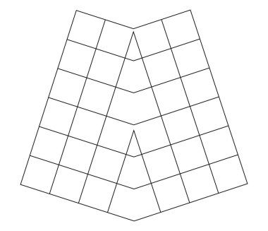 Geometrik ızgara, soyut ayna şeklinde örgü. Örgü, ızgara, çardak desen ögesi