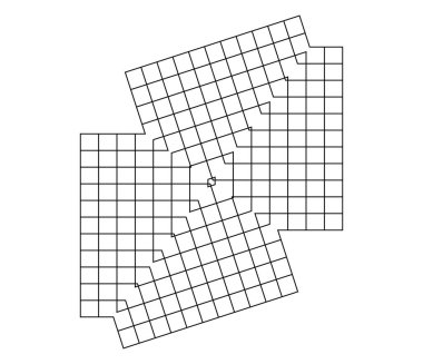 Geometrik ızgara, soyut ayna şeklinde örgü. Örgü, ızgara, çardak desen ögesi