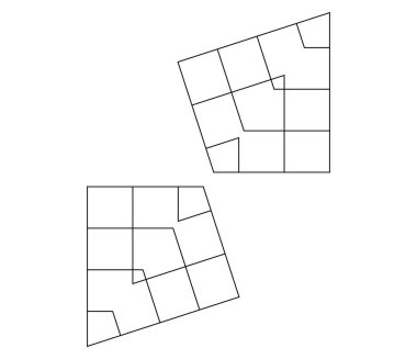 Geometrik ızgara, soyut ayna şeklinde örgü. Örgü, ızgara, çardak desen ögesi