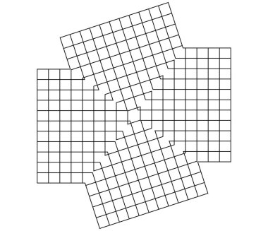 Geometrik ızgara, soyut ayna şeklinde örgü. Örgü, ızgara, çardak desen ögesi