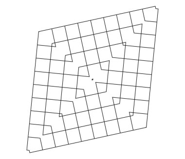 Geometrik ızgara, soyut ayna şeklinde örgü. Örgü, ızgara, çardak desen ögesi