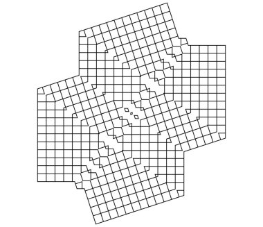 Geometrik ızgara, soyut ayna şeklinde örgü. Örgü, ızgara, çardak desen ögesi