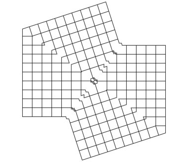 Geometrik ızgara, soyut ayna şeklinde örgü. Örgü, ızgara, çardak desen ögesi