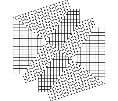 Geometrik ızgara, soyut ayna şeklinde örgü. Örgü, ızgara, çardak desen ögesi