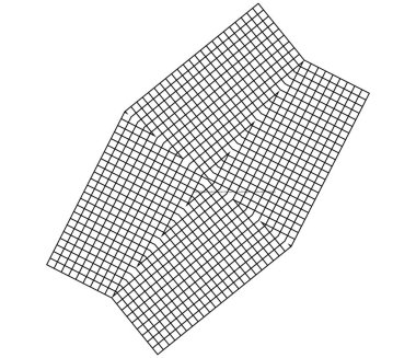 Geometrik ızgara, soyut ayna şeklinde örgü. Örgü, ızgara, çardak desen ögesi