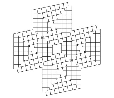 Geometrik ızgara, soyut ayna şeklinde örgü. Örgü, ızgara, çardak desen ögesi