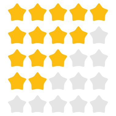 Yıldız simgesi, not, derecelendirme, değerlendirme konseptleri için yıldız sembolü - stok vektör illüstrasyonu, klip- sanat grafikleri