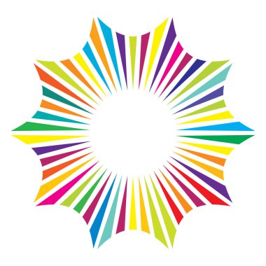 Fiyat flaşı, yıldız patlaması, güneş patlaması simgesi, şekil vektörü - stok vektör illüstrasyonu, klip- sanat grafikleri