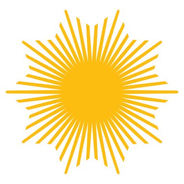 Fiyat flaşı, yıldız patlaması, güneş patlaması simgesi, şekil vektörü - stok vektör illüstrasyonu, klip- sanat grafikleri