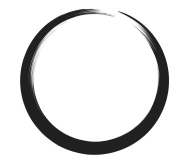 Boya fırçası, boya dairesi elementi - stok vektör illüstrasyonu, klip- sanat grafikleri