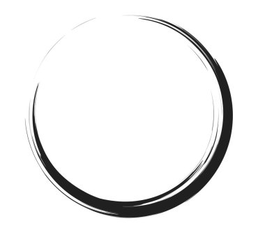 Boya fırçası, boya dairesi elementi - stok vektör illüstrasyonu, klip- sanat grafikleri