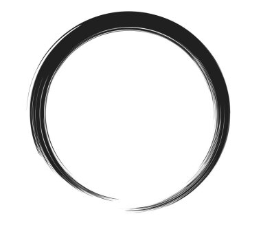 Boya fırçası, boya dairesi elementi - stok vektör illüstrasyonu, klip- sanat grafikleri