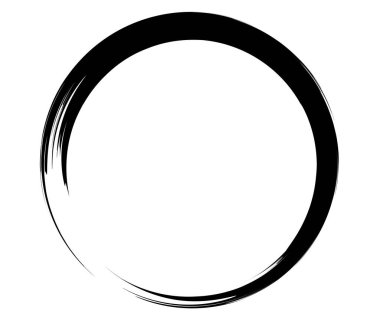 Boya fırçası, boya dairesi elementi - stok vektör illüstrasyonu, klip- sanat grafikleri