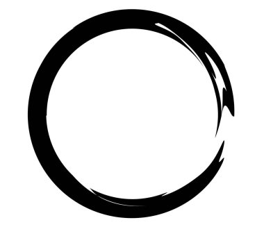 Boya fırçası, boya dairesi elementi - stok vektör illüstrasyonu, klip- sanat grafikleri