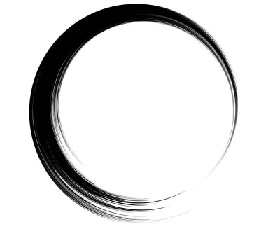 Boya fırçası, boya dairesi elementi - stok vektör illüstrasyonu, klip- sanat grafikleri