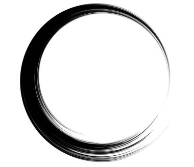 Boya fırçası, boya dairesi elementi - stok vektör illüstrasyonu, klip- sanat grafikleri