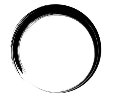 Boya fırçası, boya dairesi elementi - stok vektör illüstrasyonu, klip- sanat grafikleri