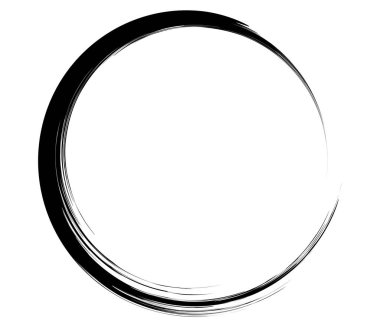 Boya fırçası, boya dairesi elementi - stok vektör illüstrasyonu, klip- sanat grafikleri