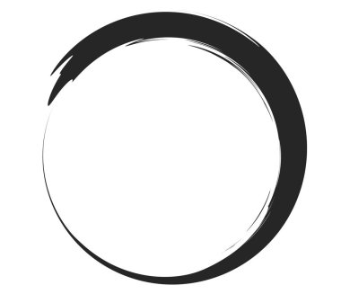 Boya fırçası, boya dairesi elementi - stok vektör illüstrasyonu, klip- sanat grafikleri