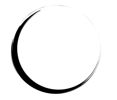 Boya fırçası, boya dairesi elementi - stok vektör illüstrasyonu, klip- sanat grafikleri