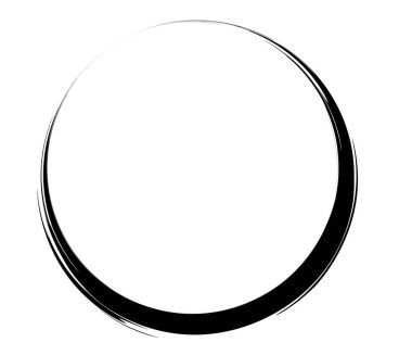 Boya fırçası, boya dairesi elementi - stok vektör illüstrasyonu, klip- sanat grafikleri