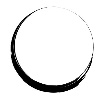 Boya fırçası, boya dairesi elementi - stok vektör illüstrasyonu, klip- sanat grafikleri