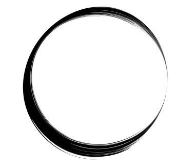 Boya fırçası, boya dairesi elementi - stok vektör illüstrasyonu, klip- sanat grafikleri