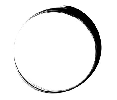 Boya fırçası, boya dairesi elementi - stok vektör illüstrasyonu, klip- sanat grafikleri