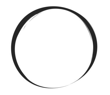 Boya fırçası, boya dairesi elementi - stok vektör illüstrasyonu, klip- sanat grafikleri