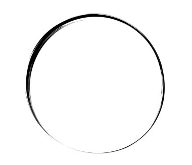 Boya fırçası, boya dairesi elementi - stok vektör illüstrasyonu, klip- sanat grafikleri