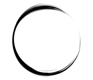 Boya fırçası, boya dairesi elementi - stok vektör illüstrasyonu, klip- sanat grafikleri