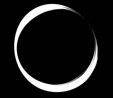 Boya fırçası, boya dairesi elementi - stok vektör illüstrasyonu, klip- sanat grafikleri